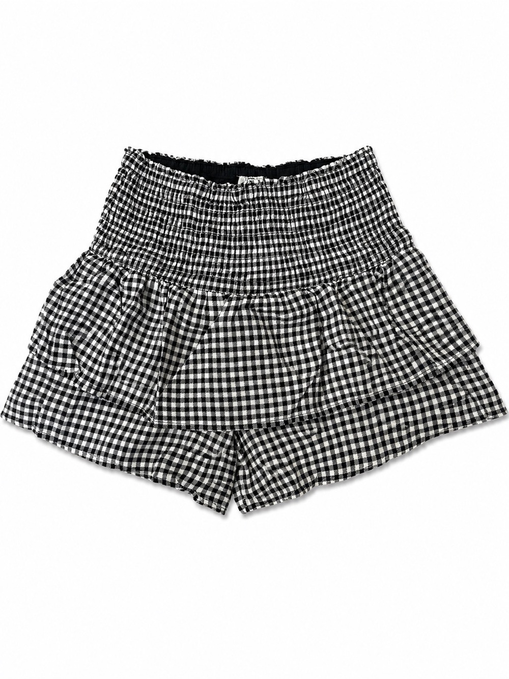 abercrombie kids Black & White Gingham Ruffle Shorts, looks like a skirt